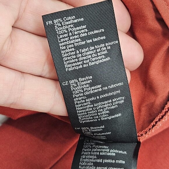 Long Tall Sally Cropped Straight Leg Pants In Brick Women’s Size 10 High Rise - Picture 6 of 11